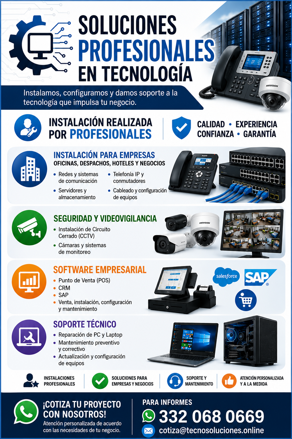 Servicios profesionales de tecnología de TecnoSoluciones